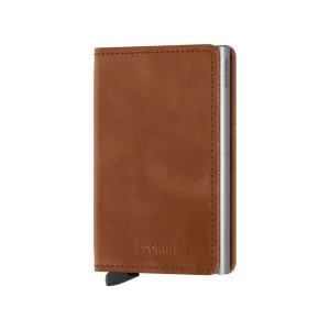 Slimwallet Vintage Cognac-Silver