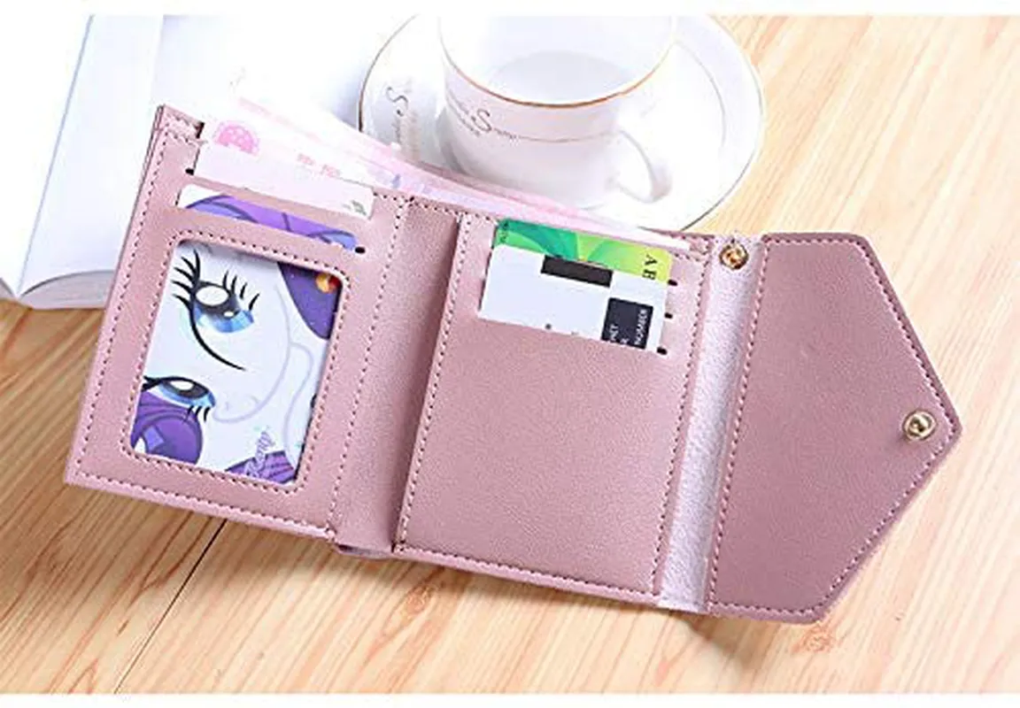 Small Wallet for Women，Ultra Slim Pu Leather Credit Card Holder Clutch Wallets for Women