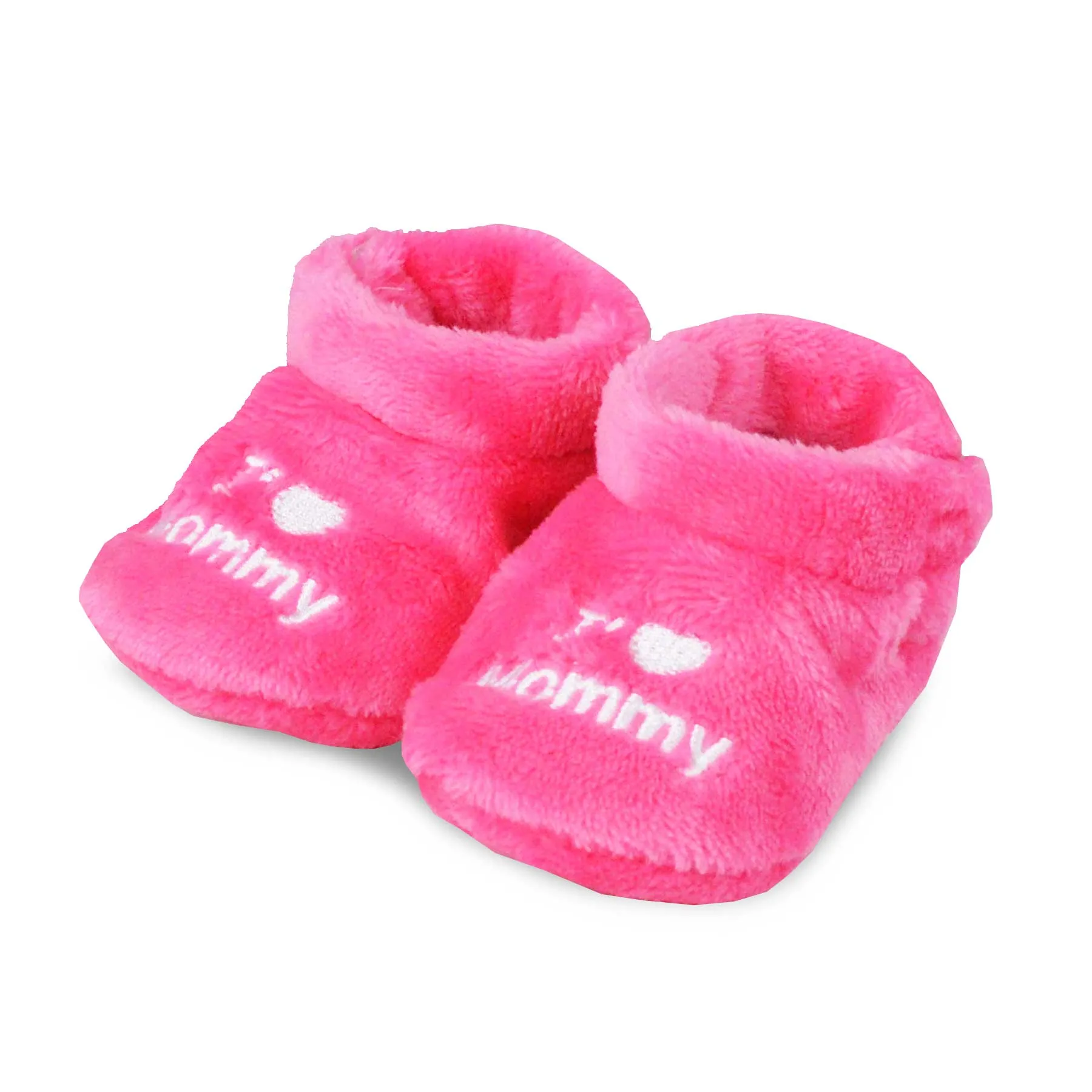 TeeHee Socks Baby Fleece Booties Red/Pink 2-Pack (40000)