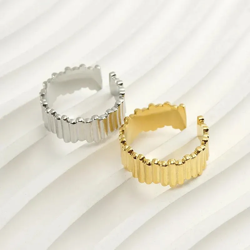 Trendy Geometric Stackable Ring -  Adjustable Fashion Jewelry