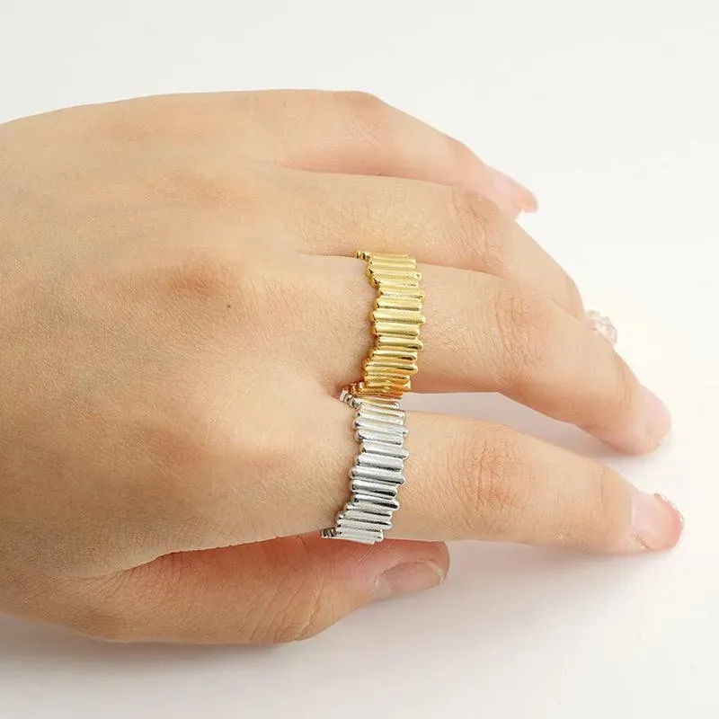 Trendy Geometric Stackable Ring -  Adjustable Fashion Jewelry