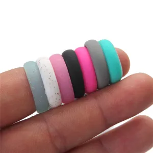 Trendy Popular 5 6 7 8 9 Size Environmental silicone Female Ring For Women Girls Office Lady Finger Jewelry