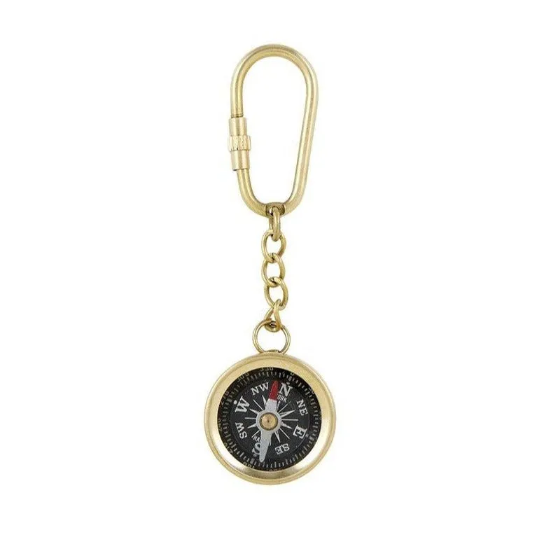 Vintage Compass Keychain | Working Compass on a Metal Key Clasp