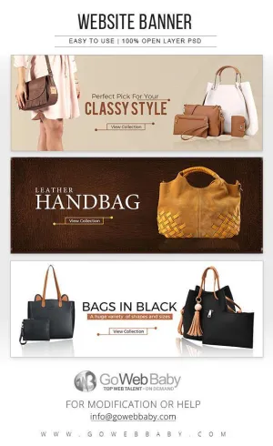 Website Banners - Handbags For Website Marketing