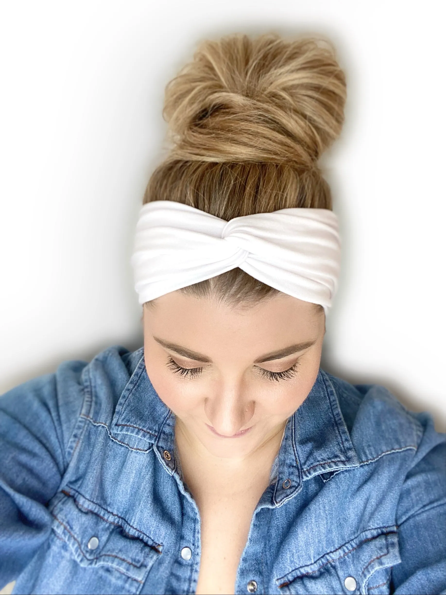 White Twist Turban Headband