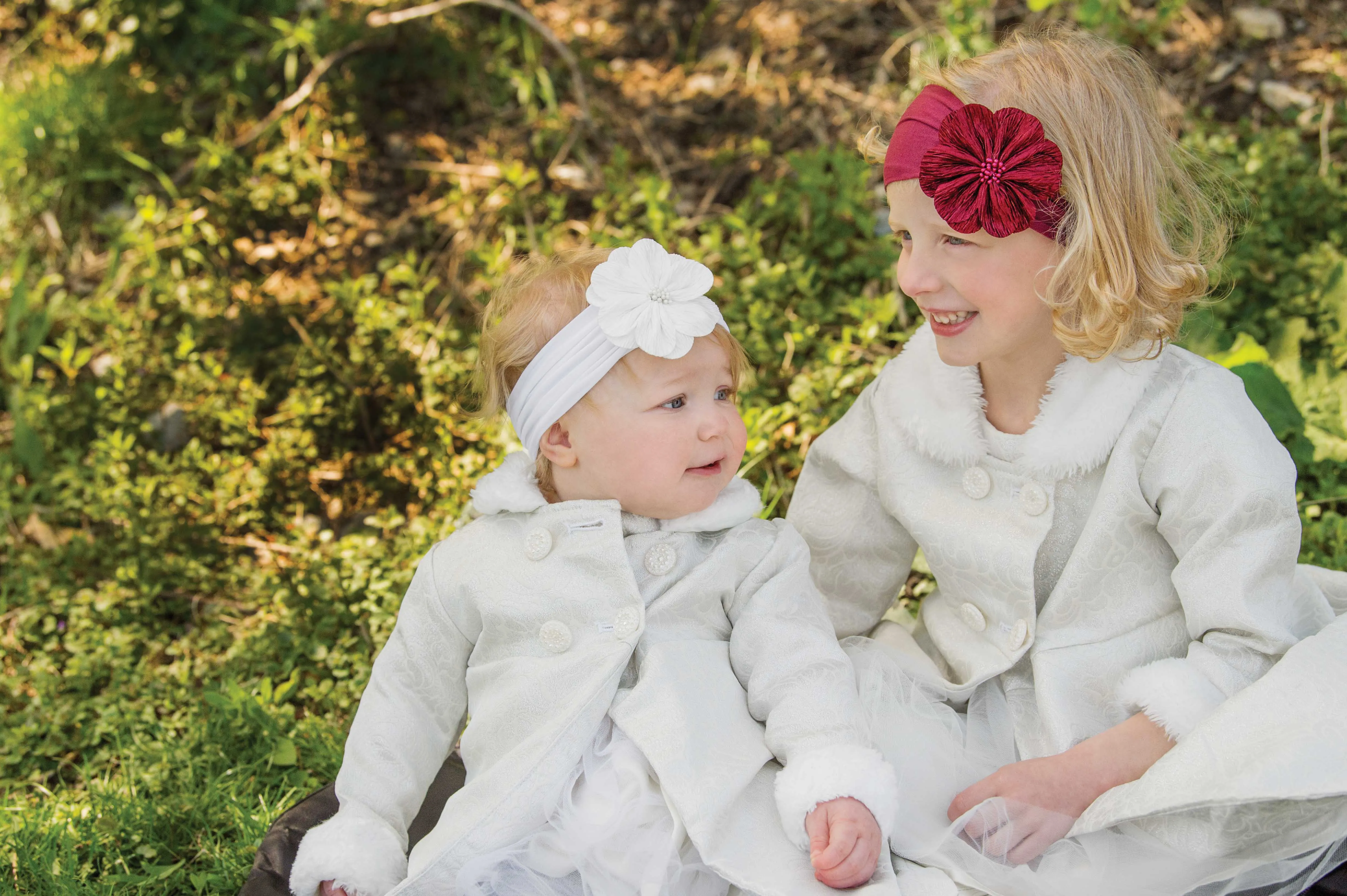 Wide Nylon Baby Headband with Flower