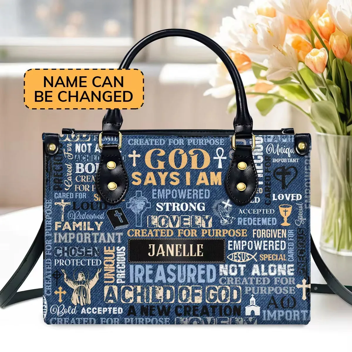 Women of Faith™ | “God Says I Am” & “Armor of God”- Leather Bags