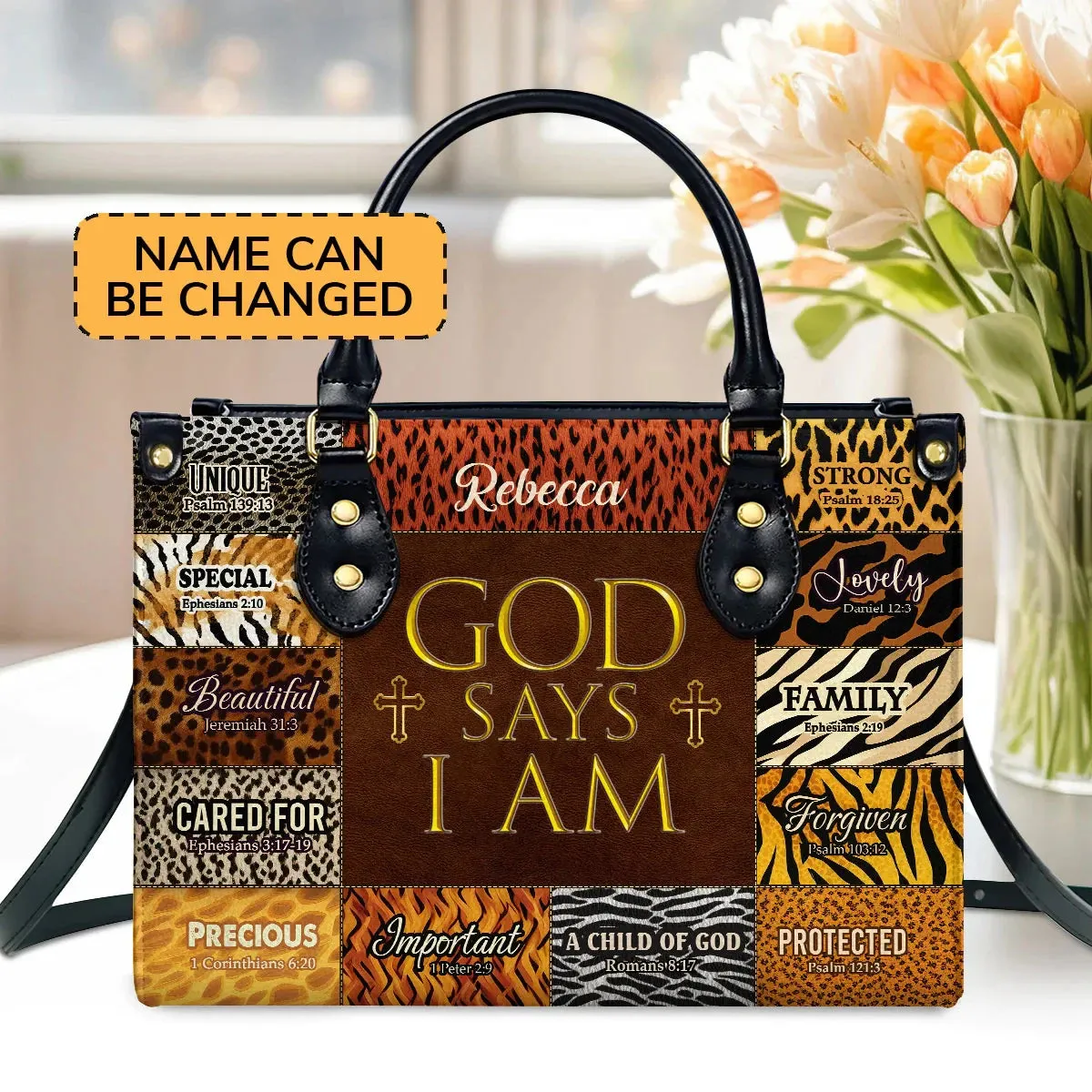 Women of Faith™ | “God Says I Am” & “Armor of God”- Leather Bags